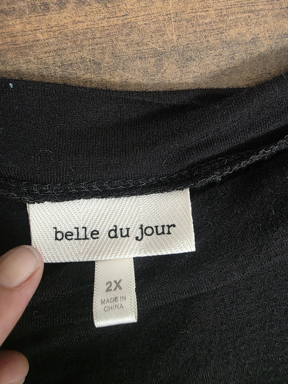 Belle Du Jour Black Long Sleeve Crew Neck Top - Minimalist Knit (0689)
